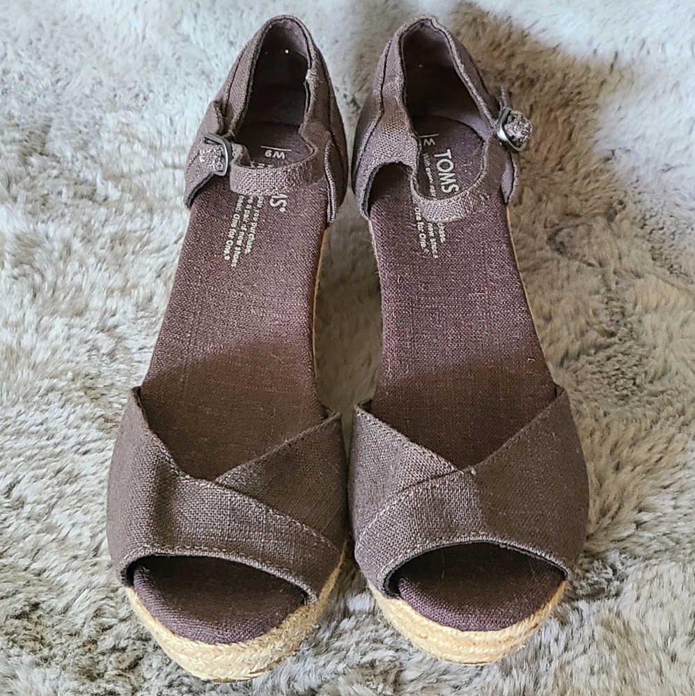 TOMS Taupe Espadrilles